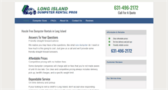 Desktop Screenshot of dumpsterrentallongisland.org